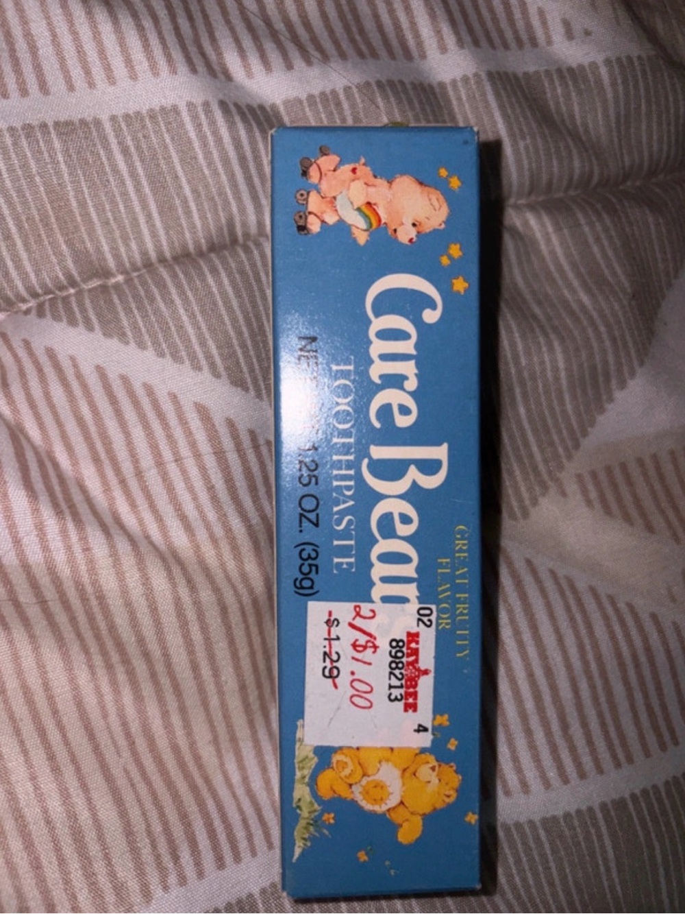Care Bears Kids Toothpaste - Blue Packaging retro 80’s vintage